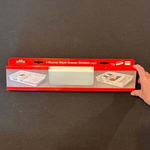 ELFA Mesh Storage Drawer Dividers White  17” x 3 1/8”